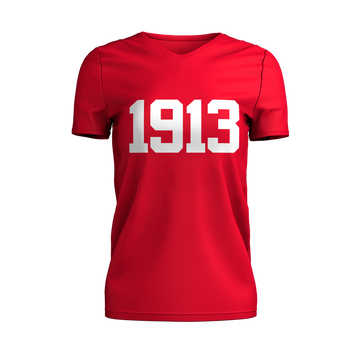 1913 Classic T Shirt Red and White